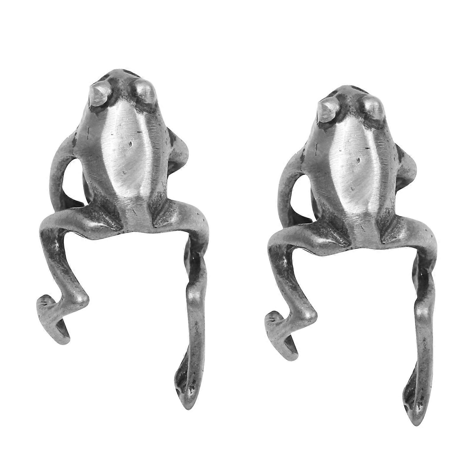 Stylish Non-Pierced Ear Jewelry For Mothers And Daughters In Silver Retro Great For Activities 1 Pair