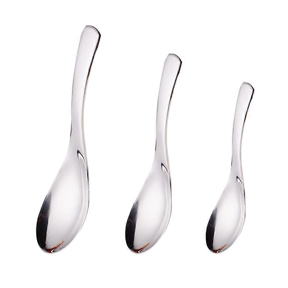 Soup Spoons 1 Set High-end Material Restaurant 16.5x4cm Fuss-free Using Experience Scooping Flour 3Pcs