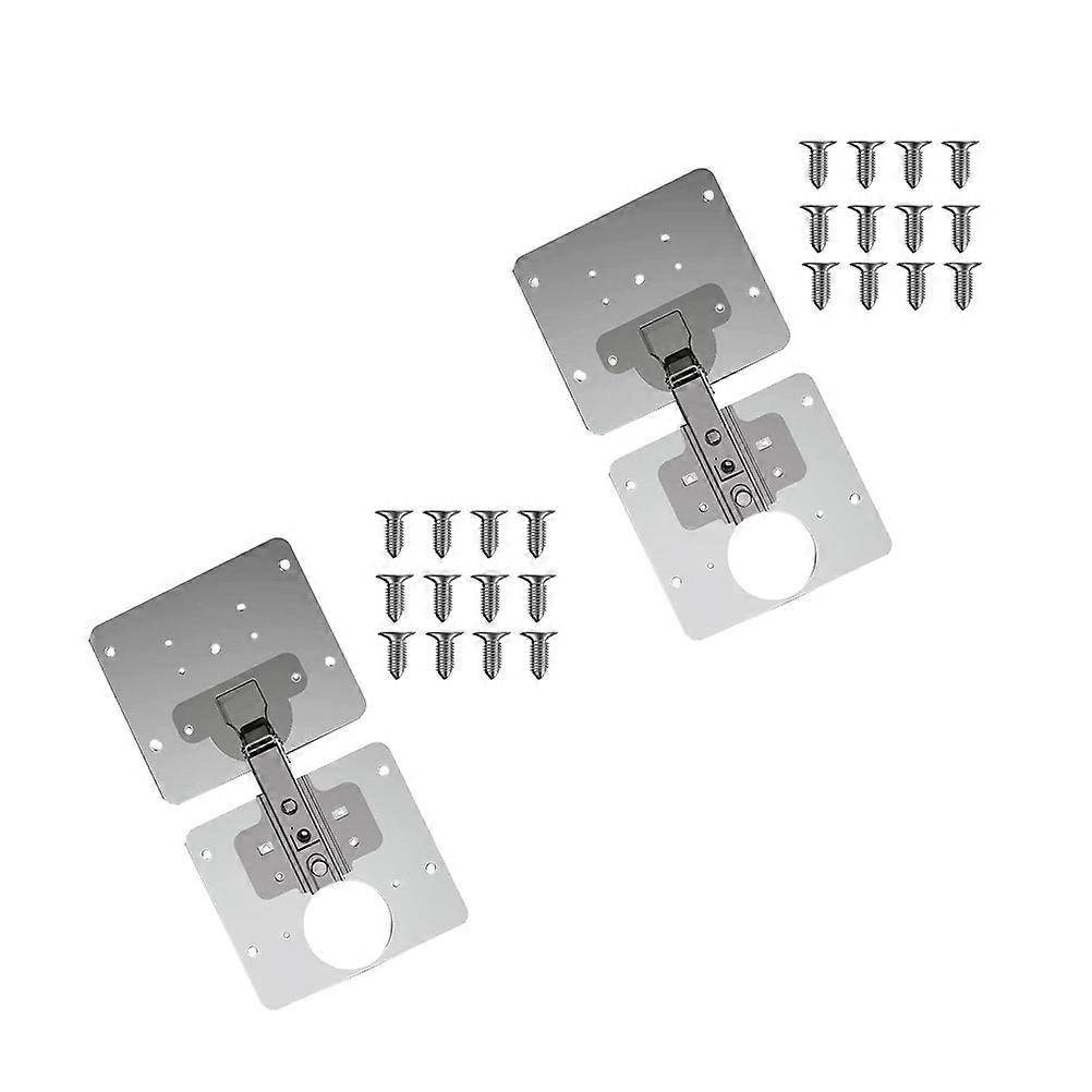 Stainless Steel Mending Plates with Cabinet Hinge Repair Brackets for Furniture Reinforcement – Easy Install Flat Joining Plates for Shelves,