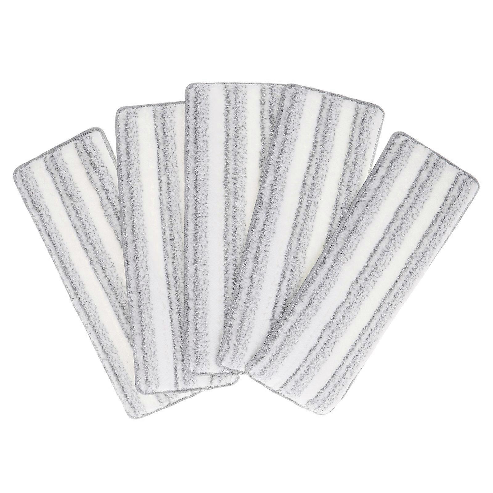 5pcs Microfiber Cleaning Pads Self Adhesive Washable Mop Head Replacement for Spray Mops Reveal Mops