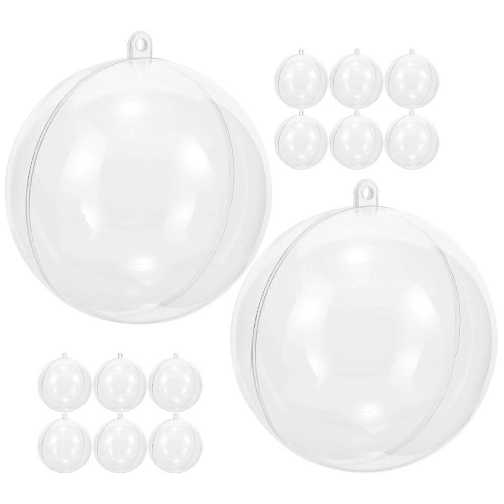 Transparent Christmas Tree Hanging Balls 20Pcs For Special Days 8Cm Round Smooth Material