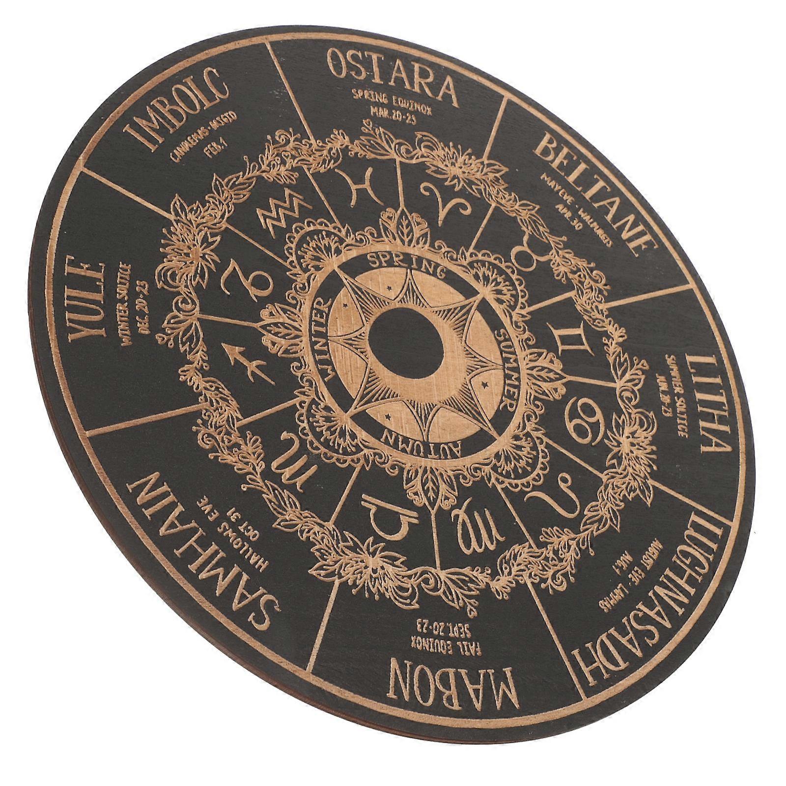 لوحة بندول العرافة لتزيين حفل المذبح تصميم خشبي متنوع اللون للدراسة 1 قطعة