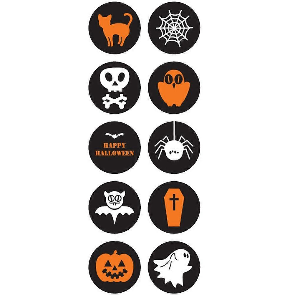 Self-Adhesive Pumpkin Stickers 40Pack Ideal For Cake Pudding Package Assorted Color Perfect For Halloween