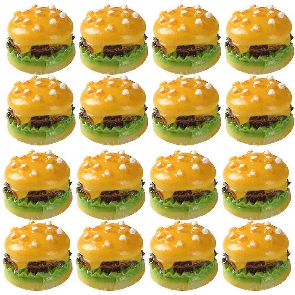 30Pcs Miniature Burger Decoration Artificial Burger Model Photography Faux Bread Display Prop