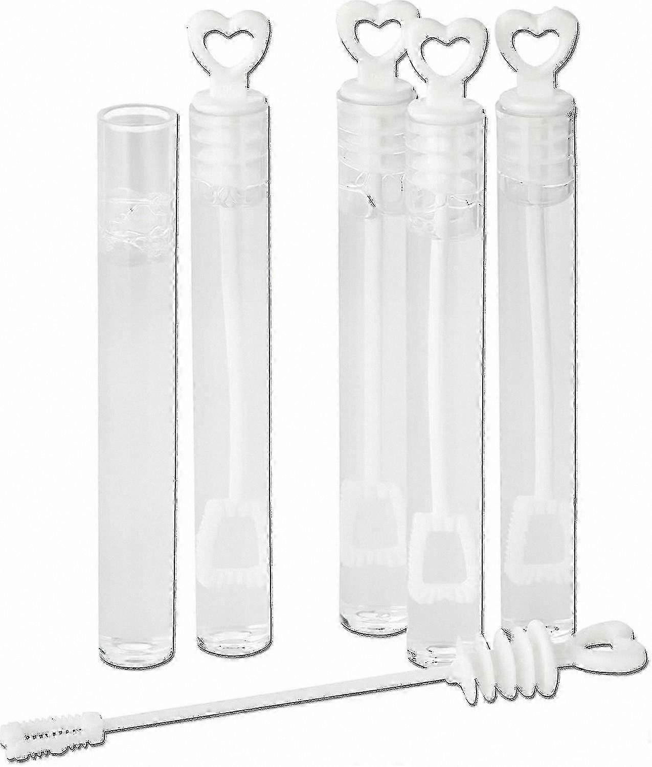 Heart Handle Wedding Bubbles - 48 Pack Biodegradable Soap Bubbles for Celebrations and Events