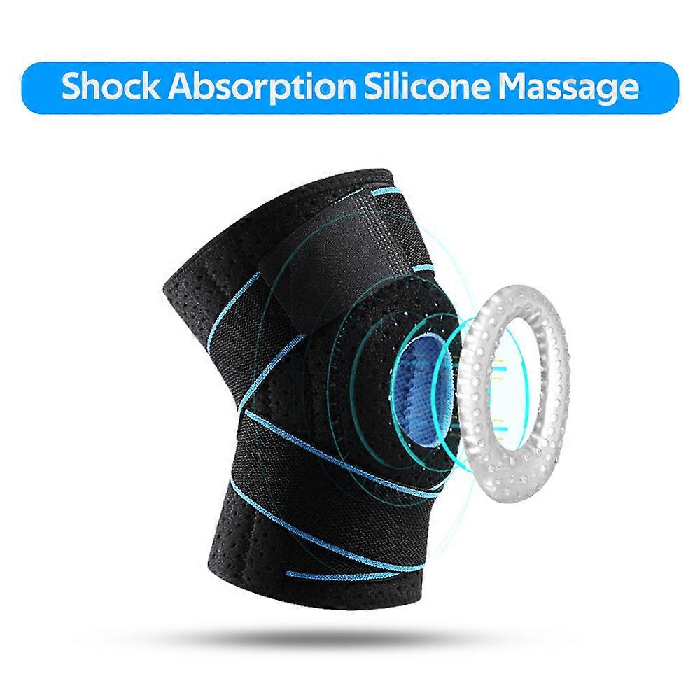 Adjustable Knee Brace with Spring Support, Neoprene, 25x10cm, 5 Colors