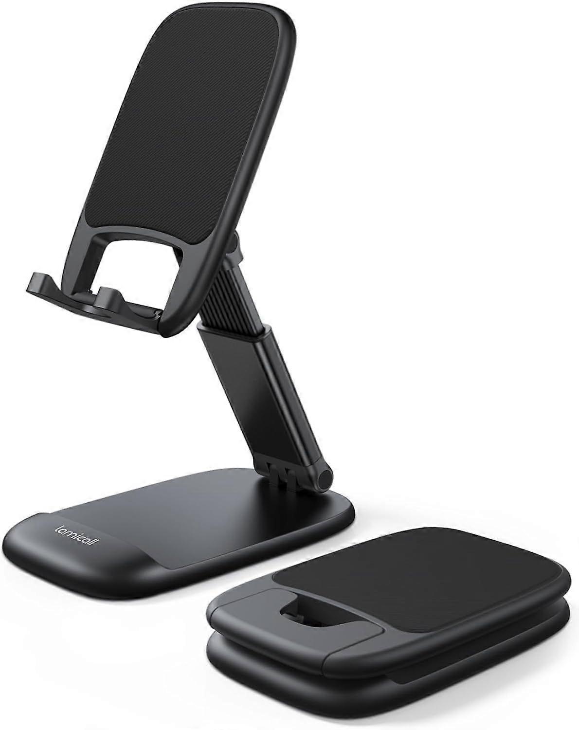 Cell Phone Stand for Desk - [Height Adjustable] Foldable Mobile Phone Holder