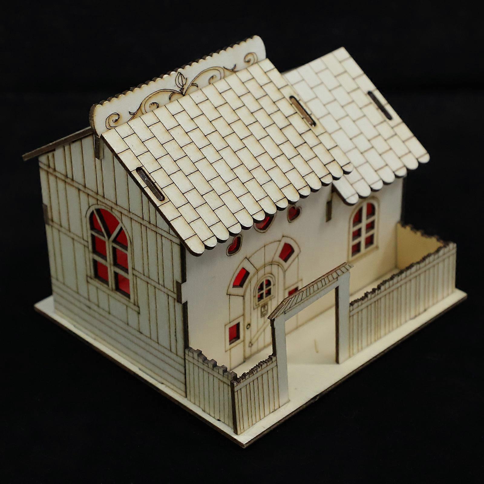 Vintage Wooden Piggy Bank with LED Light Decorative Desktop Savings Box for Gifts and Night Light Use