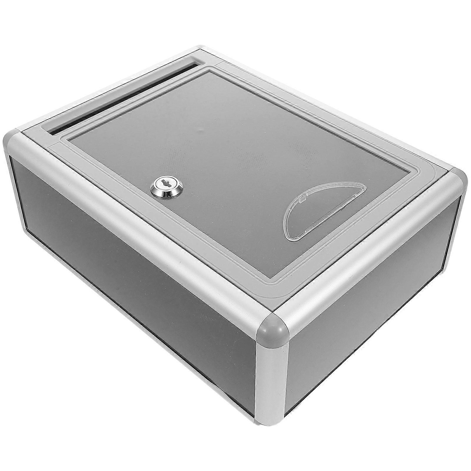 Mail Storage Wall Mounted Lock Box for Residential Users Outdoor Installation Grey Aluminum Secure Locking 1 Set