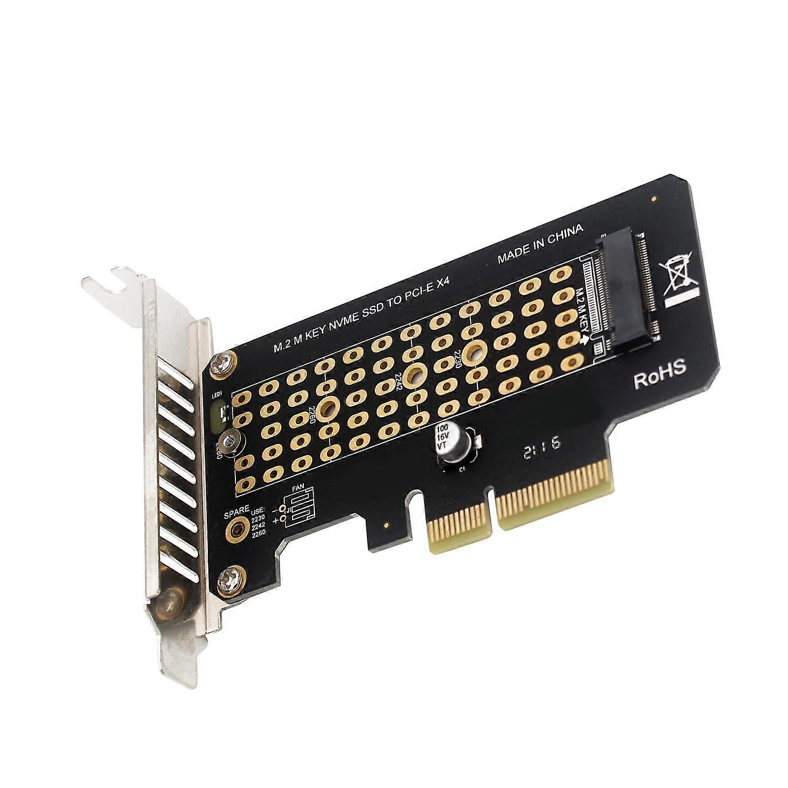 PCIe To NVMe M Key Adapter For NVMe SSD Upgrades Half Height Chassis X16 PCIe Slot Compatible