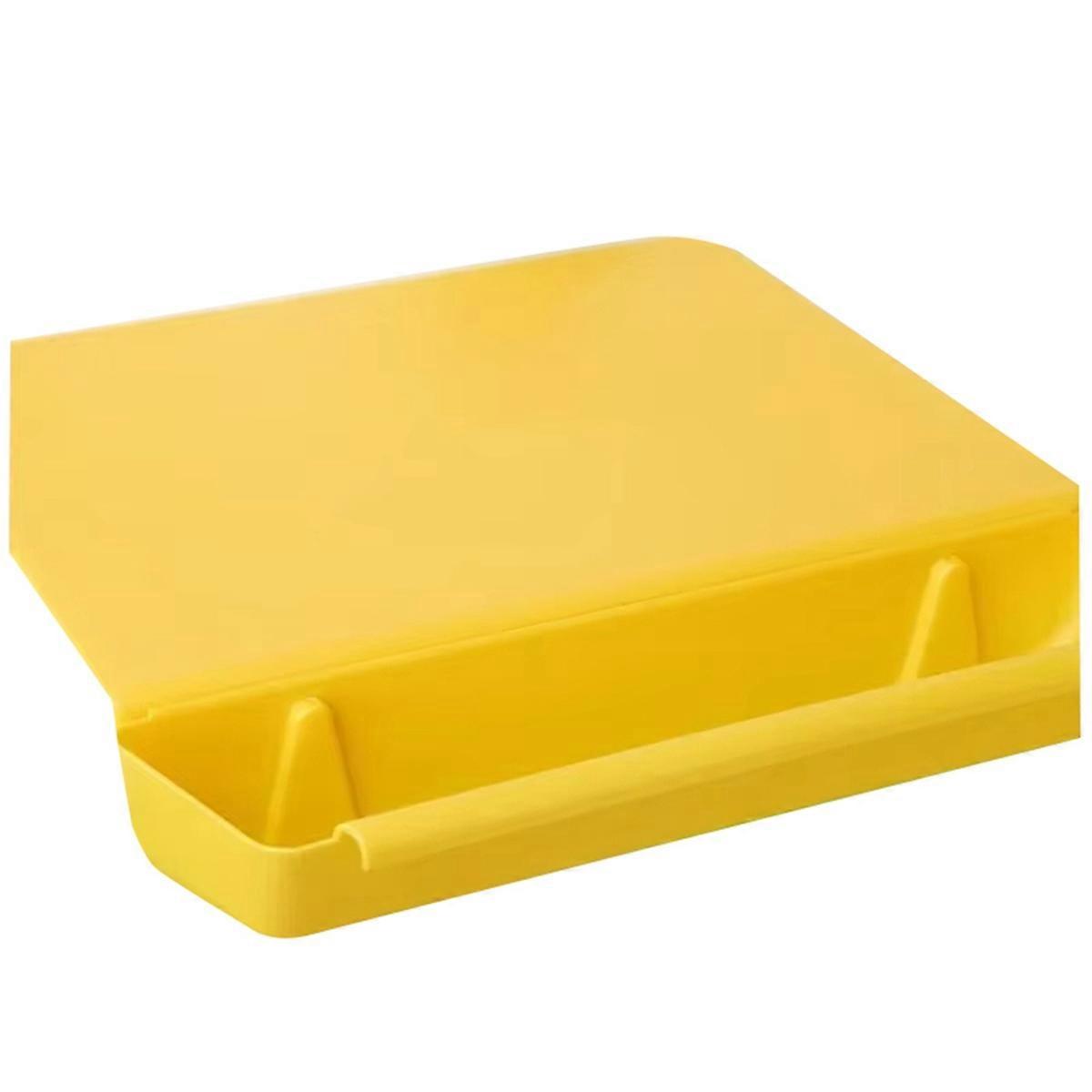 Candy Color Kitchen Practical 2-in-1 Storage with Vegetable Slot Cutting Board Cutting Board Plastic Thickened Yellow