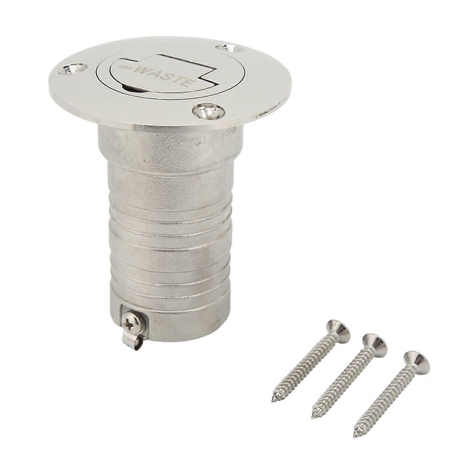 Marine Boat Deck Filler with Keyless Cap Stainless Steel Mirror Polished Boat Deck Fill Filler for Boat Yacht Caravan WASTE