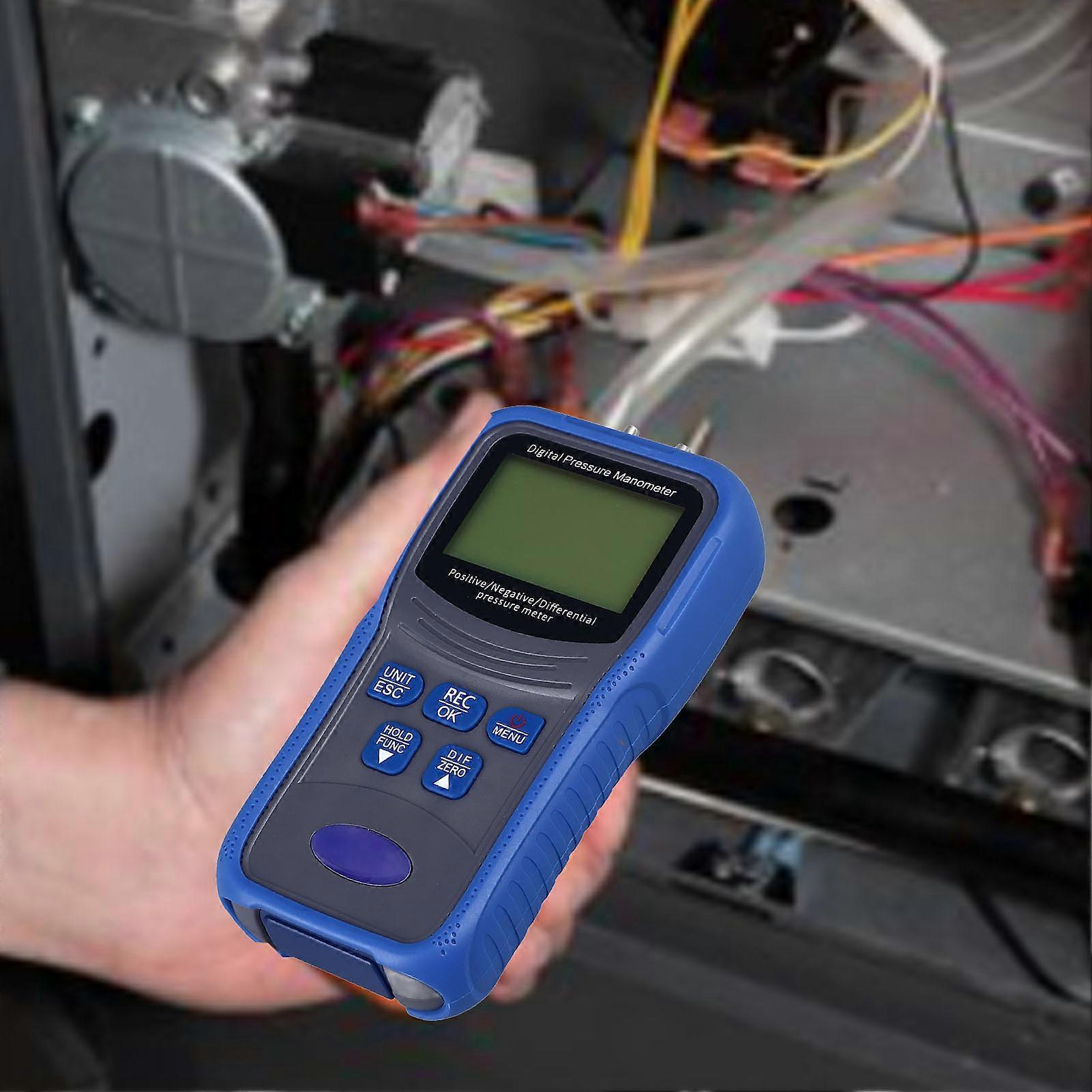 High Accuracy LCD Digital Manometer 0±10KPa HVAC Gauge