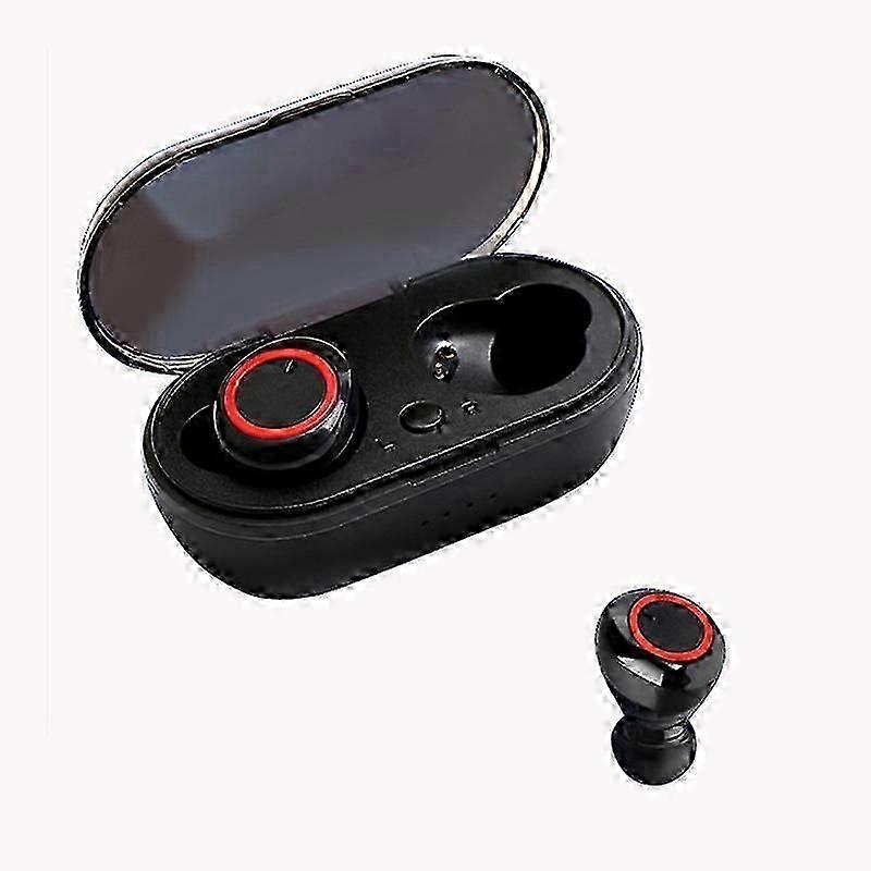 Y50 TWS2 Mini Wireless Bluetooth 5.0 Headphones Touch Control Black/Red