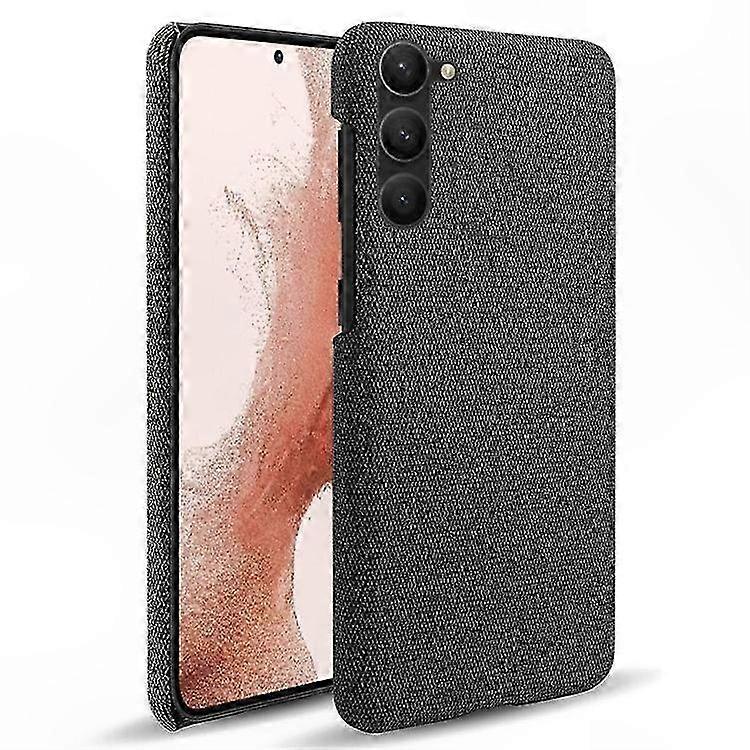 Hard PC Case with Cloth Back for Galaxy S23 Plus Anti-Scratch Protective Cover