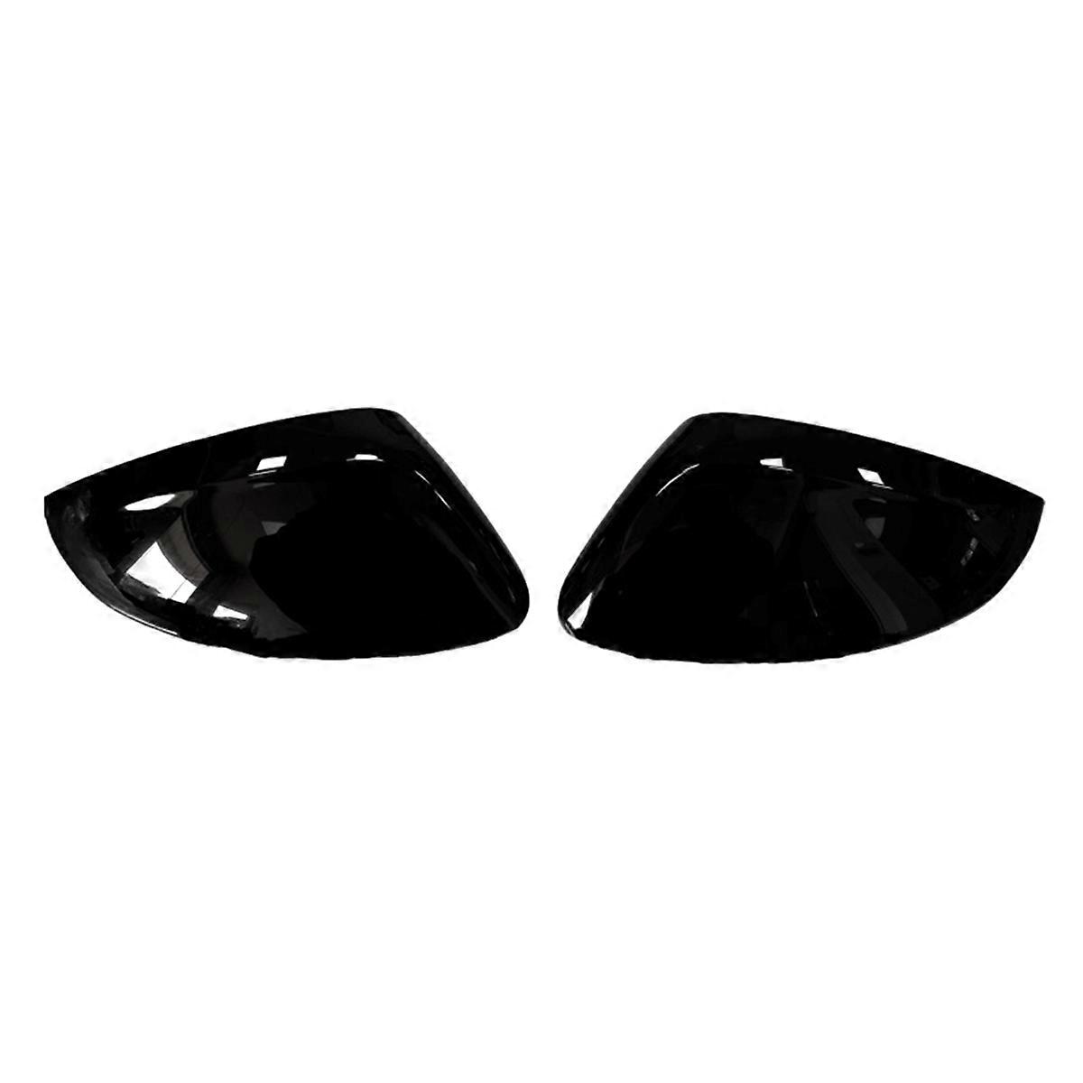 For 2008 208 2019-2025 Car Replacement Rearview Side Mirror Cover Wing Cap Trim Glossy Black