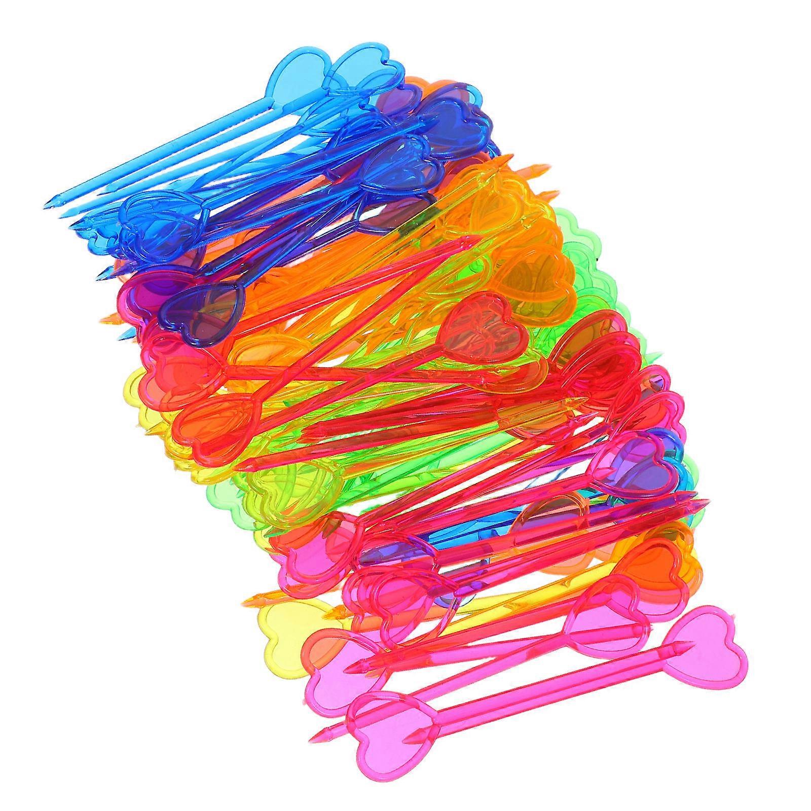 パーティー用の色の詰め合わせ 安全でユニークなハート型デザイン 100PCS