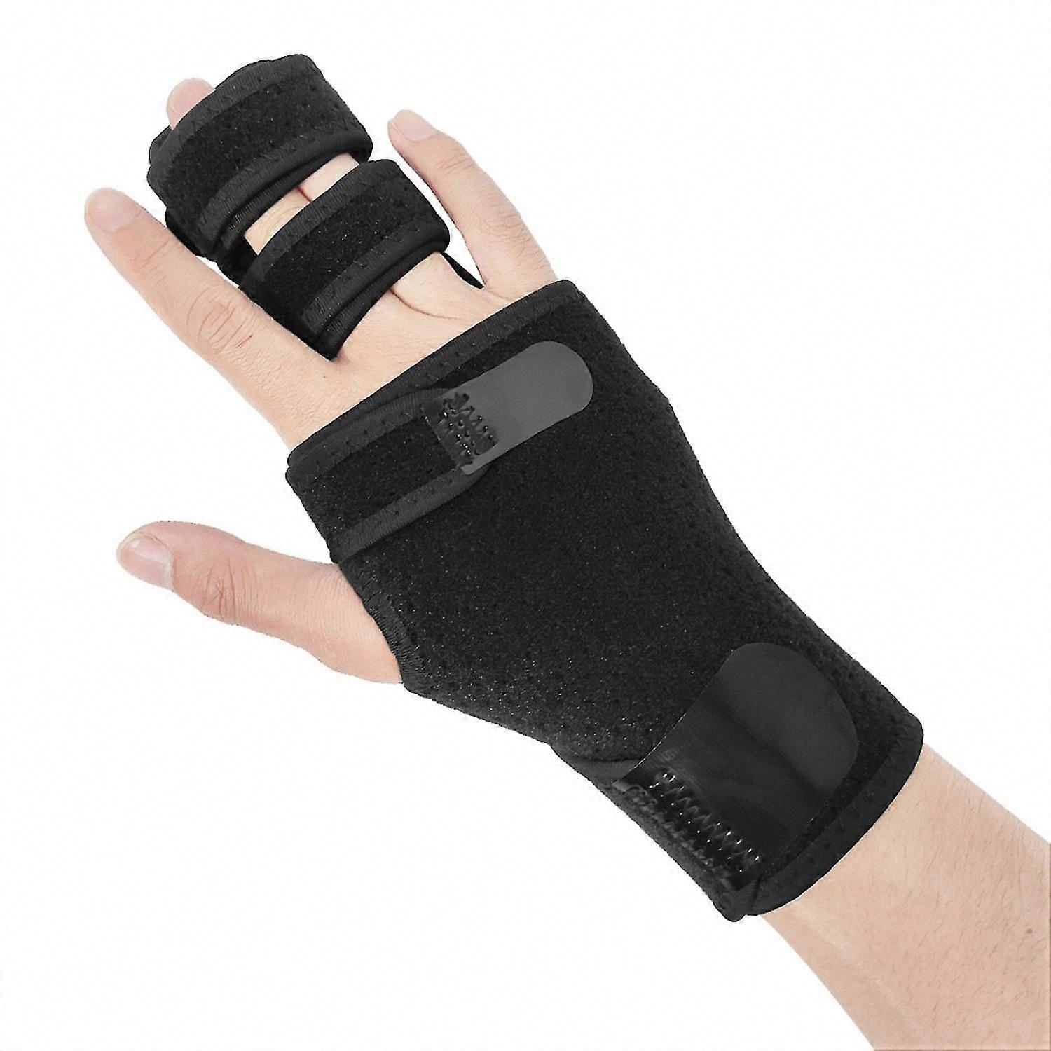 Adjustable Finger Guards with Removable Splint Support Brace for Two or Three Fingers Stabilizer