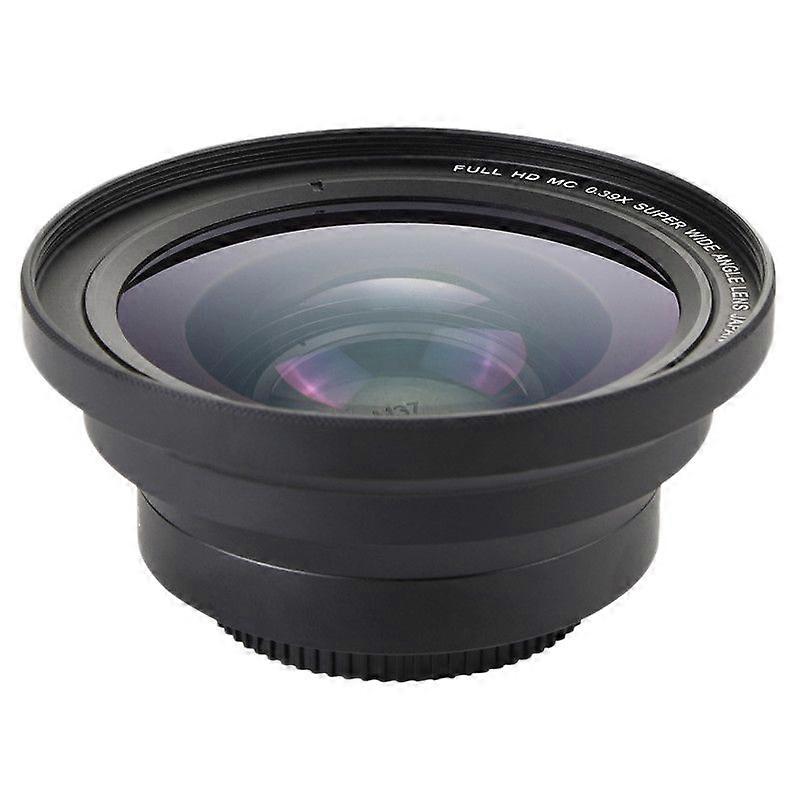 Professional 37mm Macro+72mm Wide Angle Lens 0.39X Full HD for 4K Camcorder