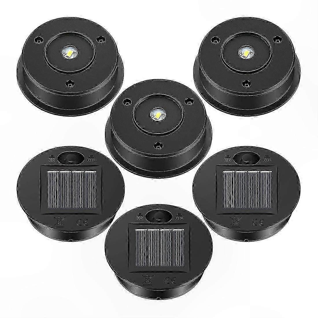 7 Lumens LED Solar Lantern Replacement Tops with 6 Panels for Outdoor Lighting Solutions