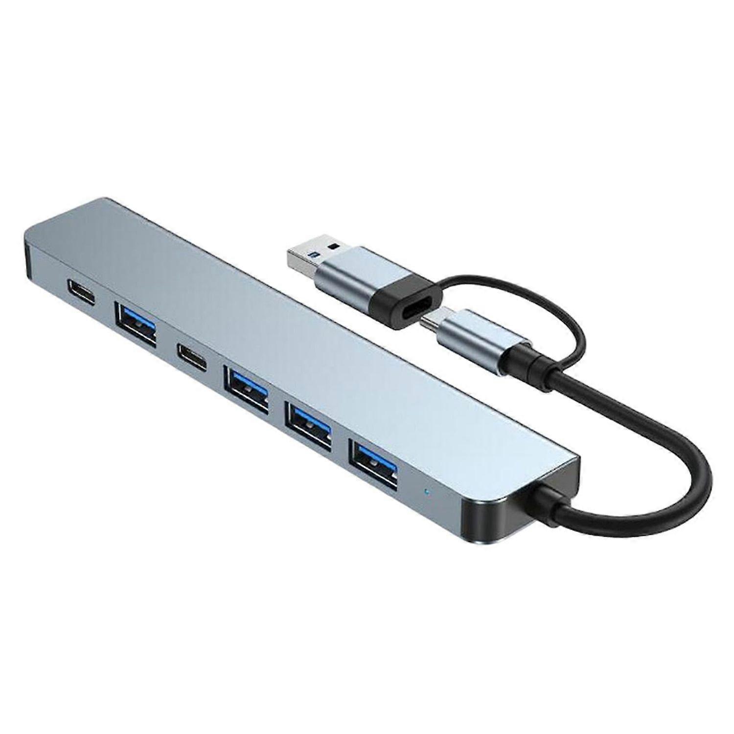 USB C Hub - 7 inn 1 Versatile Laptop Docking Station | 5GBps Convenient Laptop Adapter Multiport | Type-c Laptop Expansion Dock | USB Data Transfer Hu