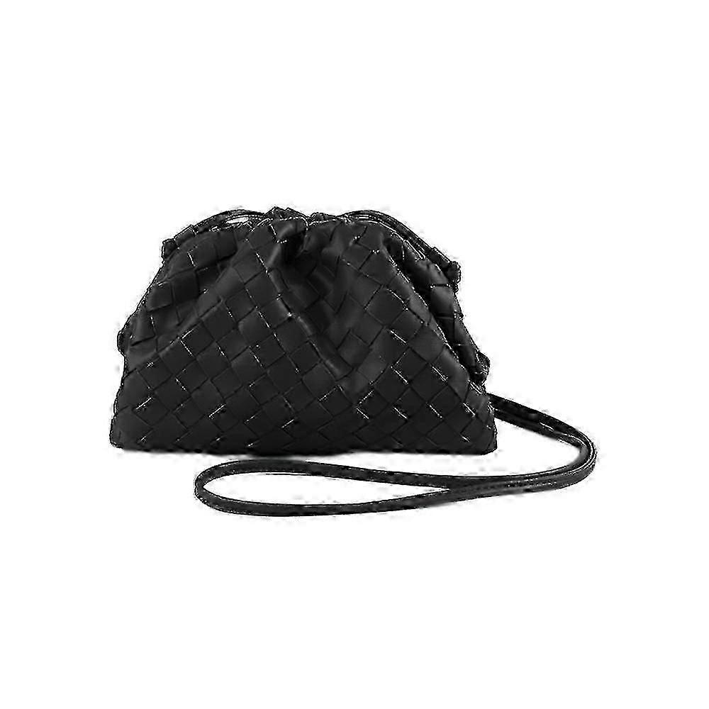 Mini Cloud Läder Satchel med Pu vävd design och Clutch Bag Style
