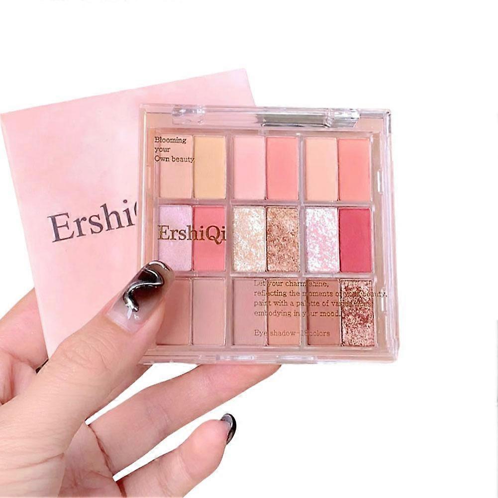 Cujmh 18 Color Eyeshadow Palette, Pigmented & Shimmery Makeup Palette