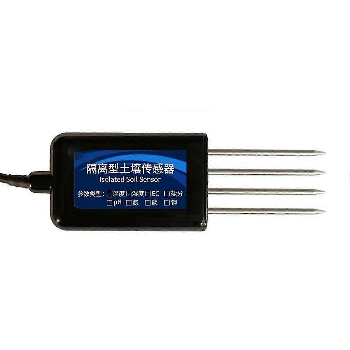 Isolated Soil Sensor for Temperature, Humidity, Nitrogen, Phosphorus, Potassium Analysis with RS485 Connectivity and Detects PH Value & Salt