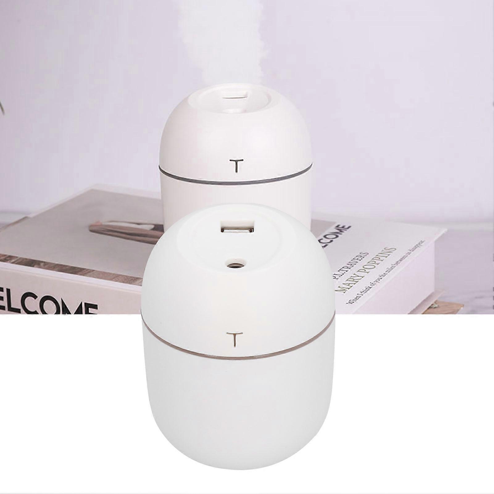 Portable Mini Humidifier 220ML USB Desktop LED Light White 10x8cm
