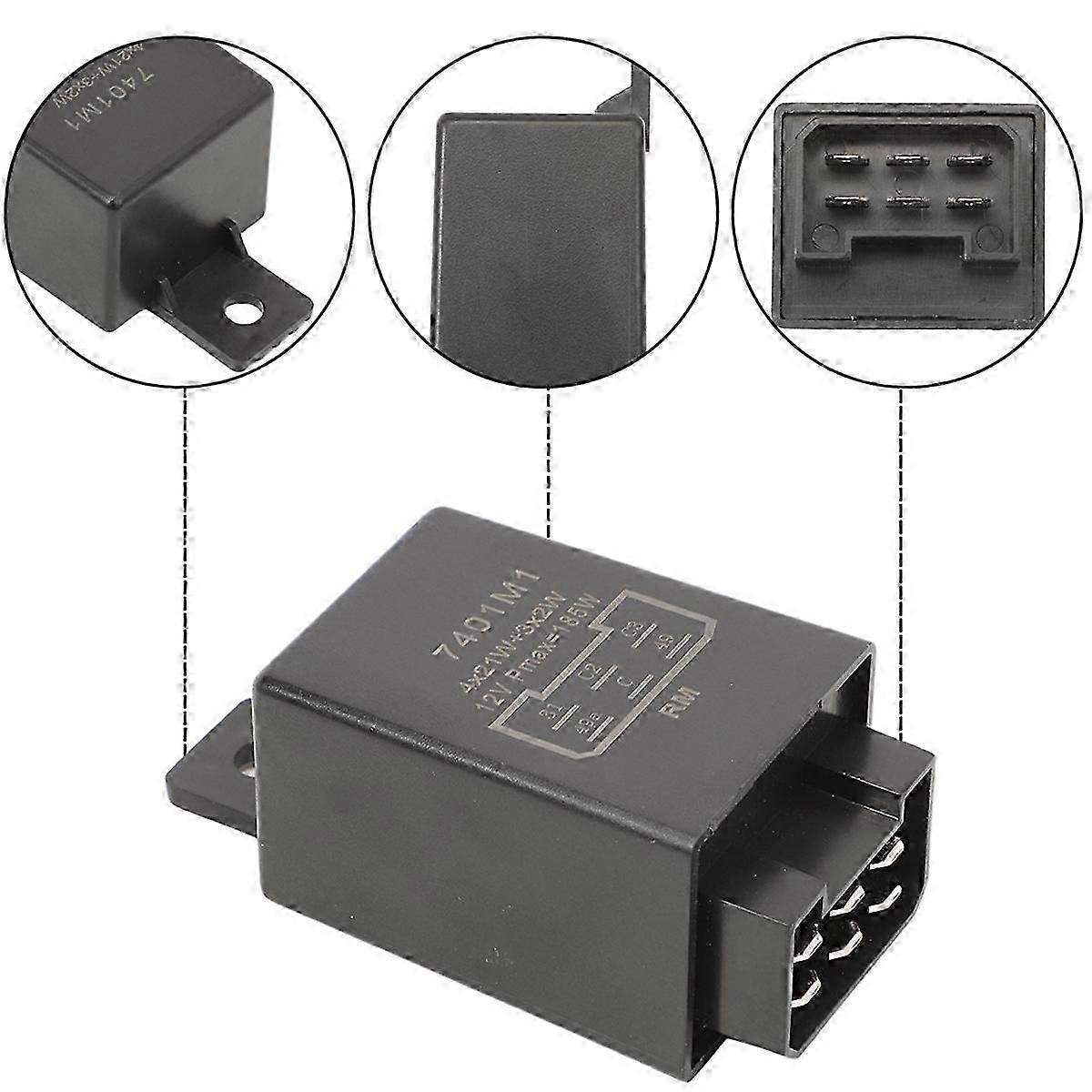 Relais Clignotant 12V 21W 6 Broches - Pour Tracteurs, Camions, Véhicules Anciens - Remplace 75605146/0335200160