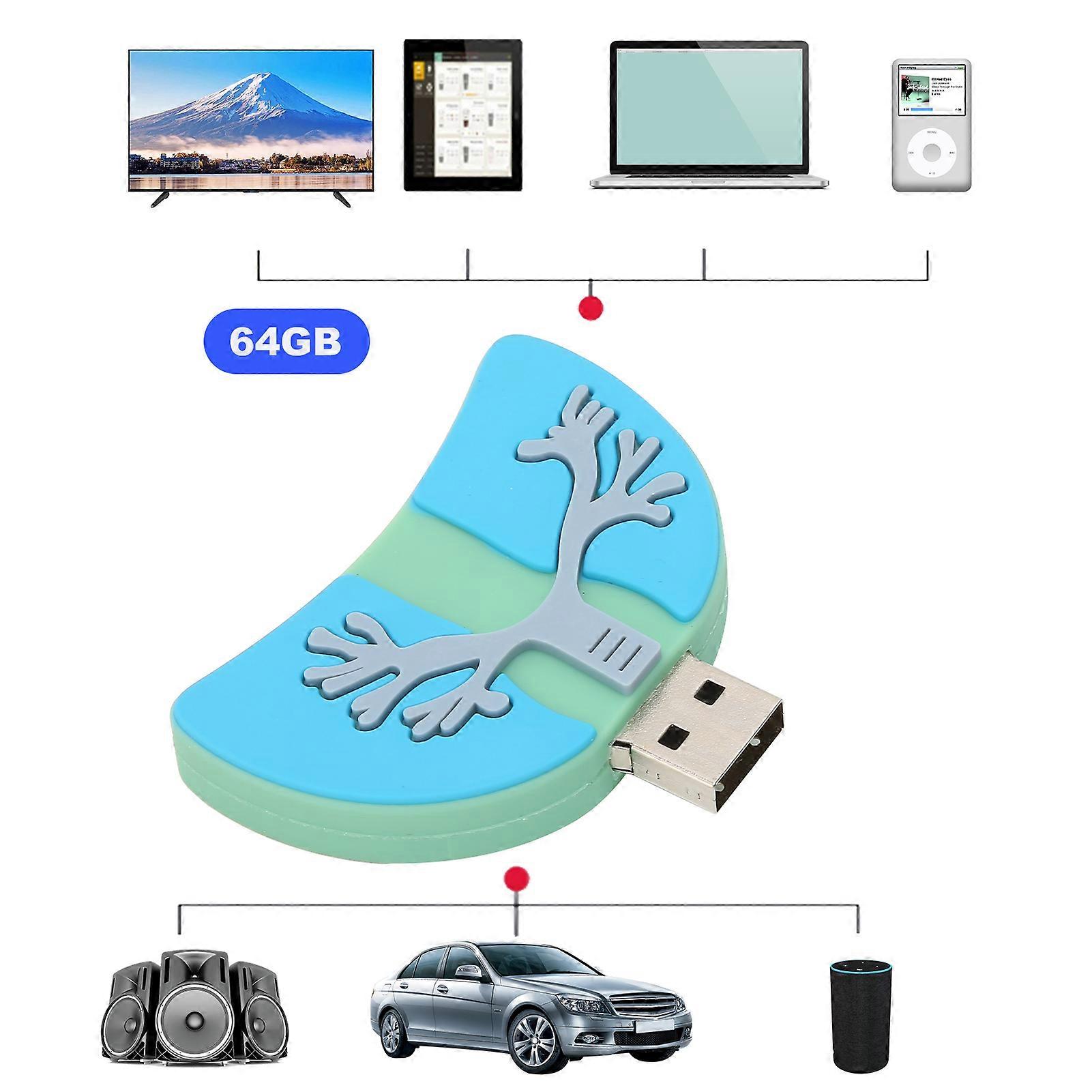 64GB USB 2.0 3D Practical Data Storage U Disk for All Devices