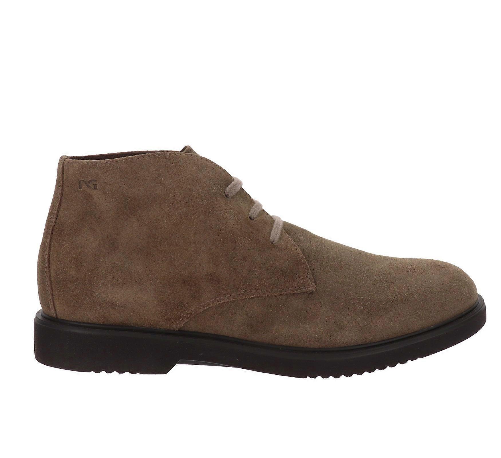Botas de tornozelo de couro para homens NeroGiardini com fechamento de cadarço I500850U