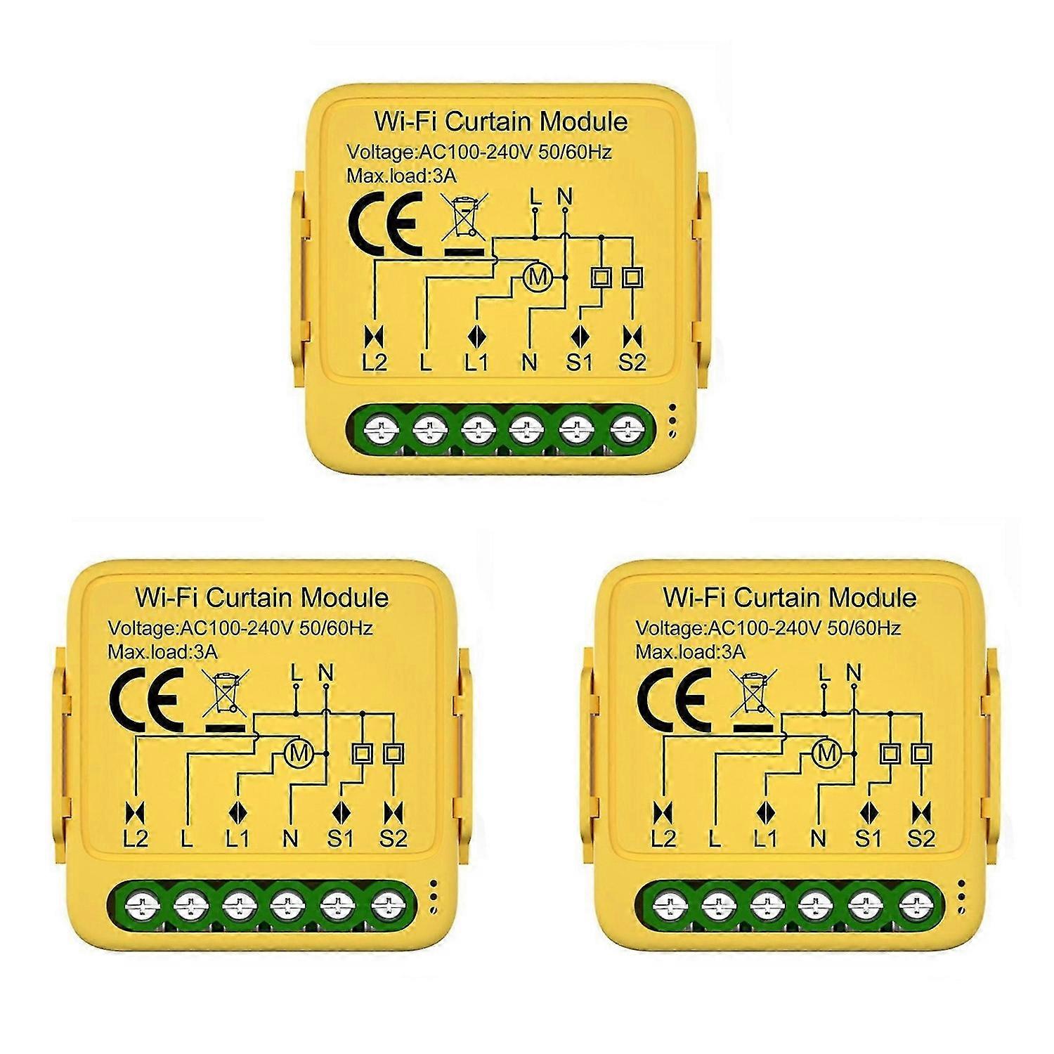Module interrupteur de rideau Wi-Fi Tuya connecté au moteur de volets roulants
