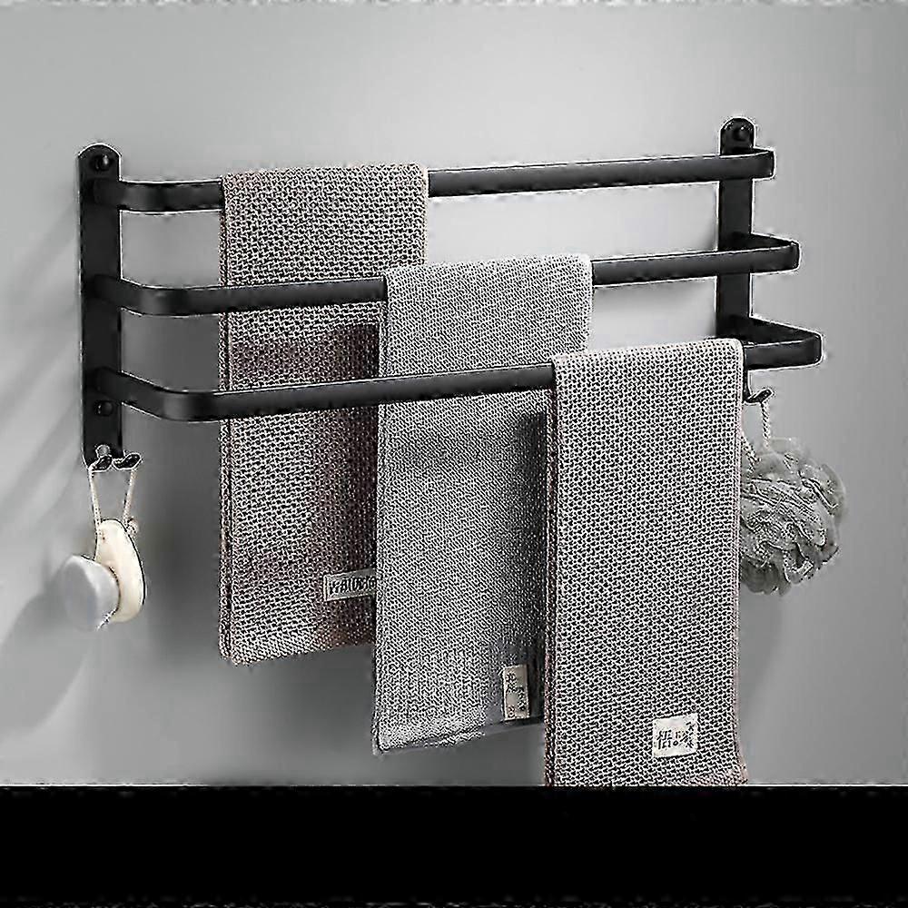 Bathroom Towel Rack, Wall Mounted Towel Bars Black