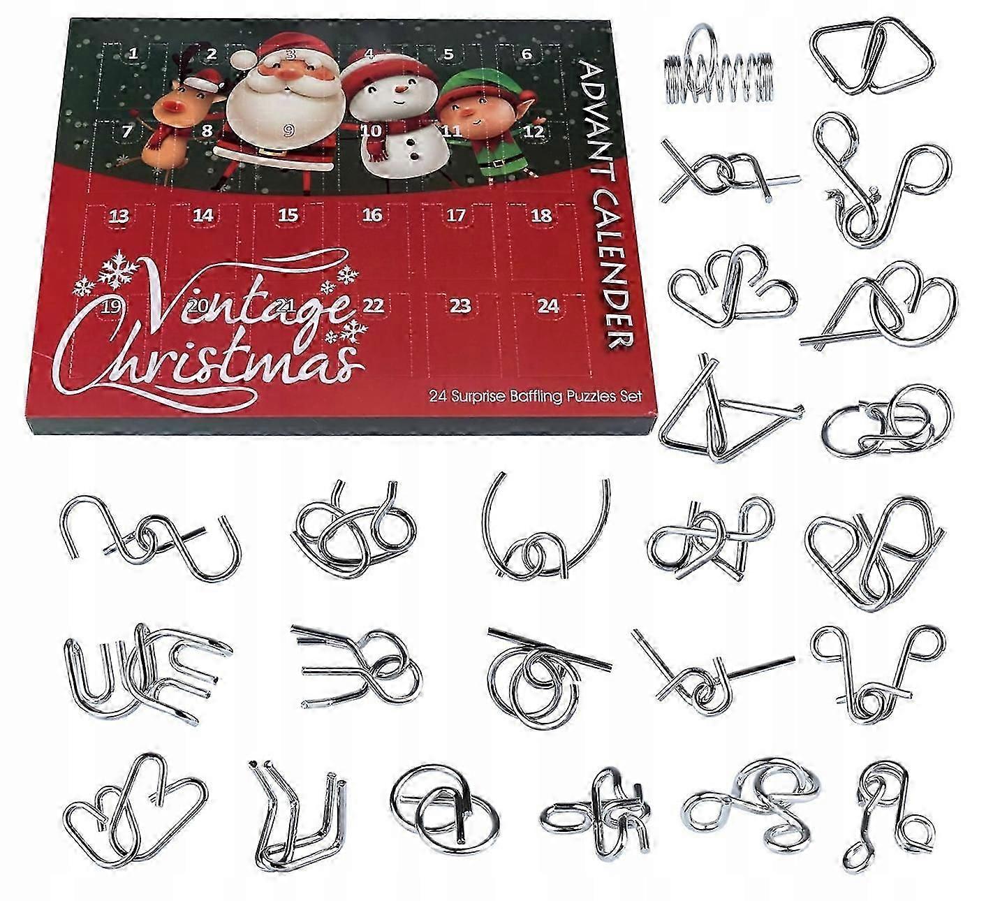 Advent Calendar Metal Puzzles Skill Games 24