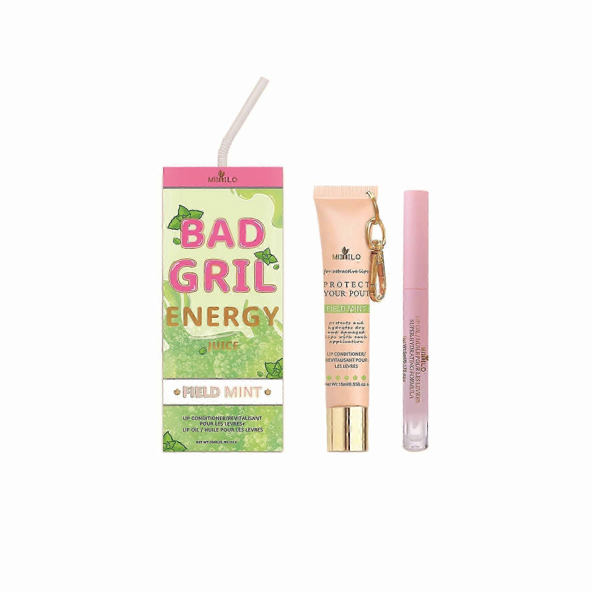 Bálsamo labial, reparador de labios, bálsamo labial, hidratante, reparación de la sequedad, set dos en uno