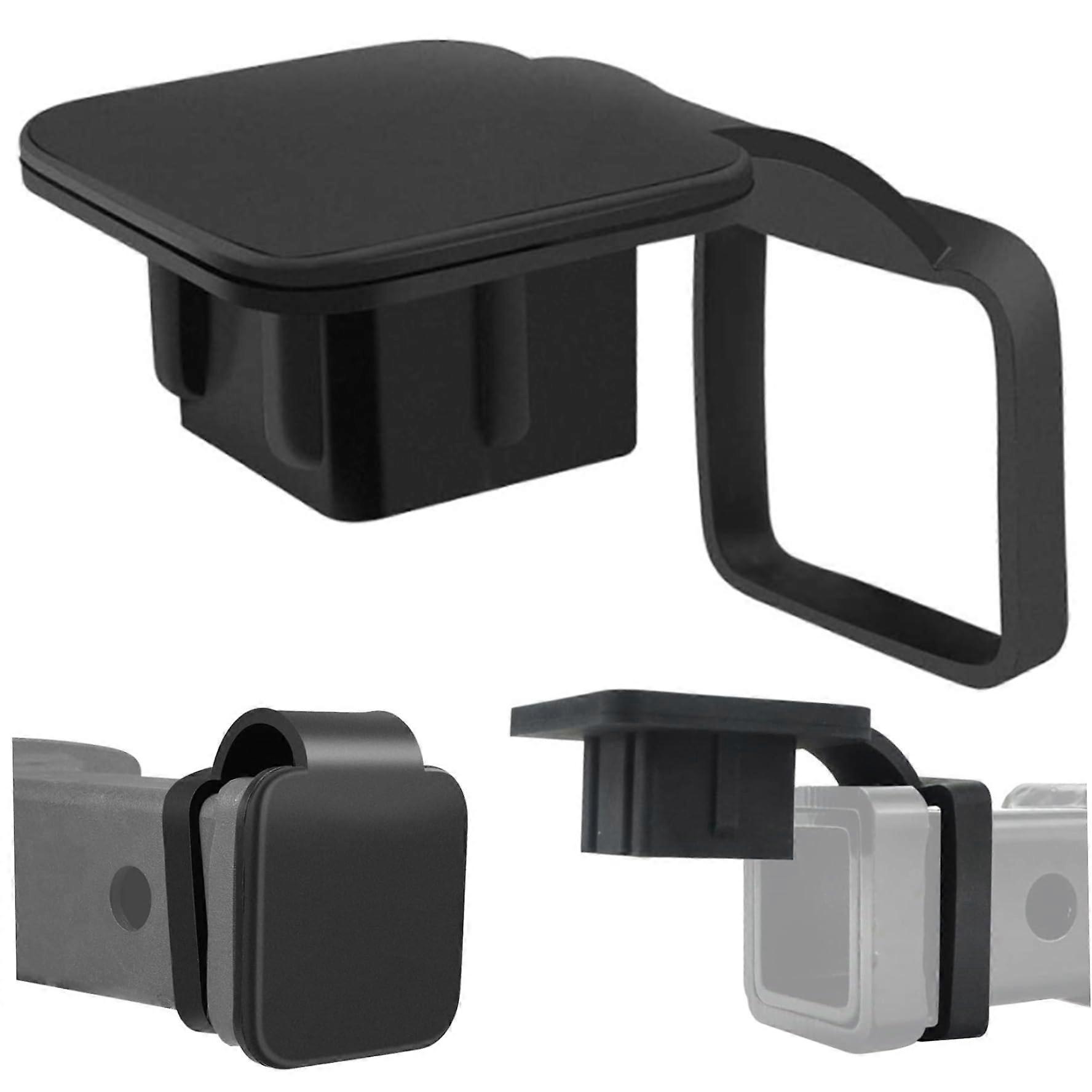 Trailer Hitch Covers 2 Inch Black ABS Universal Receiver Tow Hitch Cap Replacement LongLasting Protection