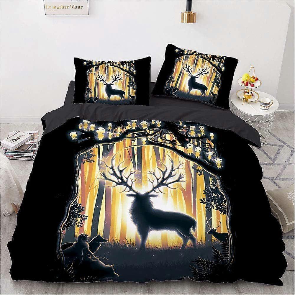 Ensemble de housse de couette Harry Potter, Mystery 100 % coton à fibres longues, ensemble de literie respirant Housse de couette légère avec fermeture à bouton caché 140x200cm