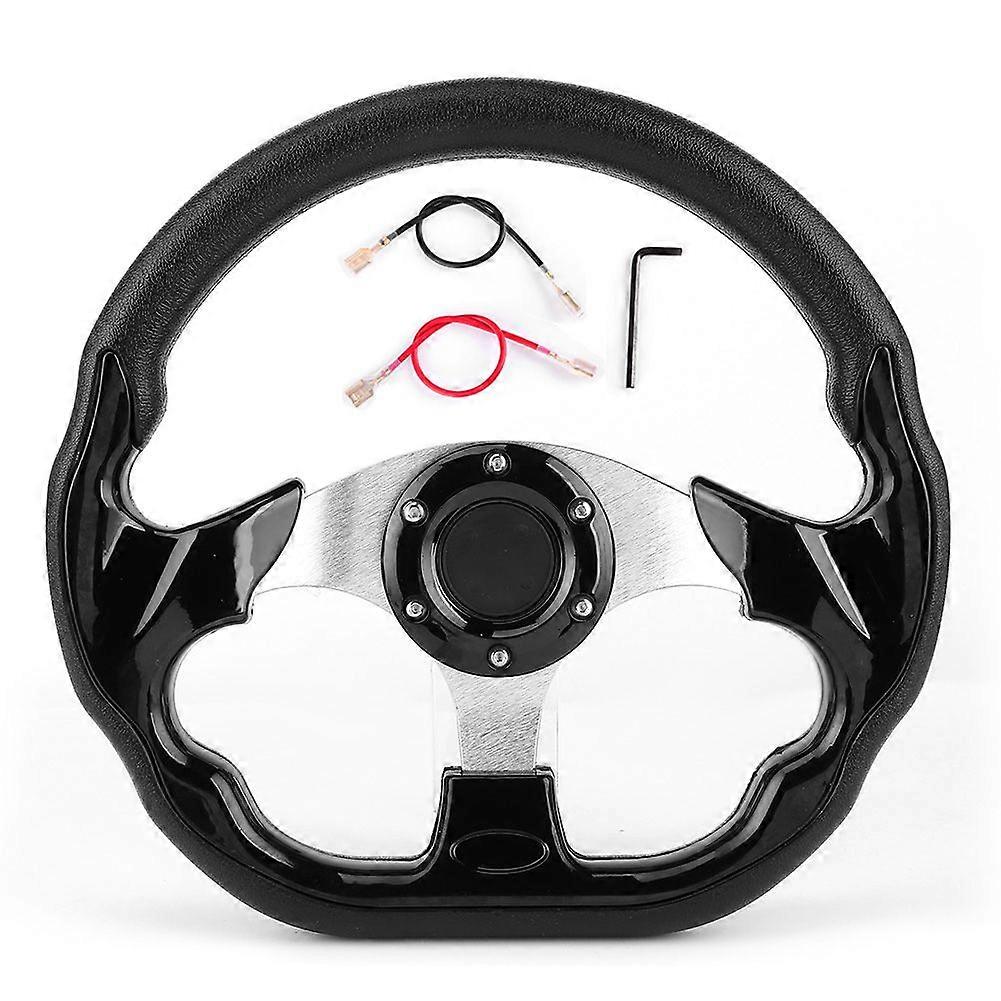320mm/12.5in Racing Car Drifting Steering Wheel with Horn Button Glossy Black Color Universal