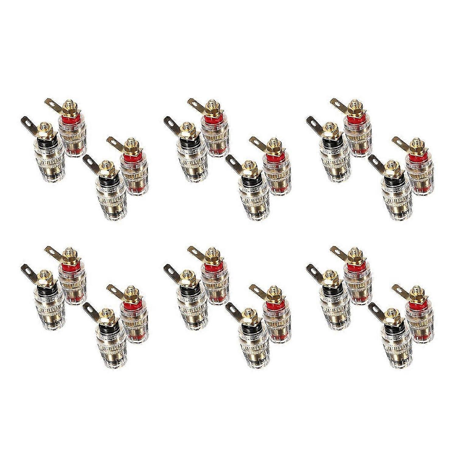 New 4Pc Amplifier Speaker Terminal Binding Post 4mm Banana Plug Jack