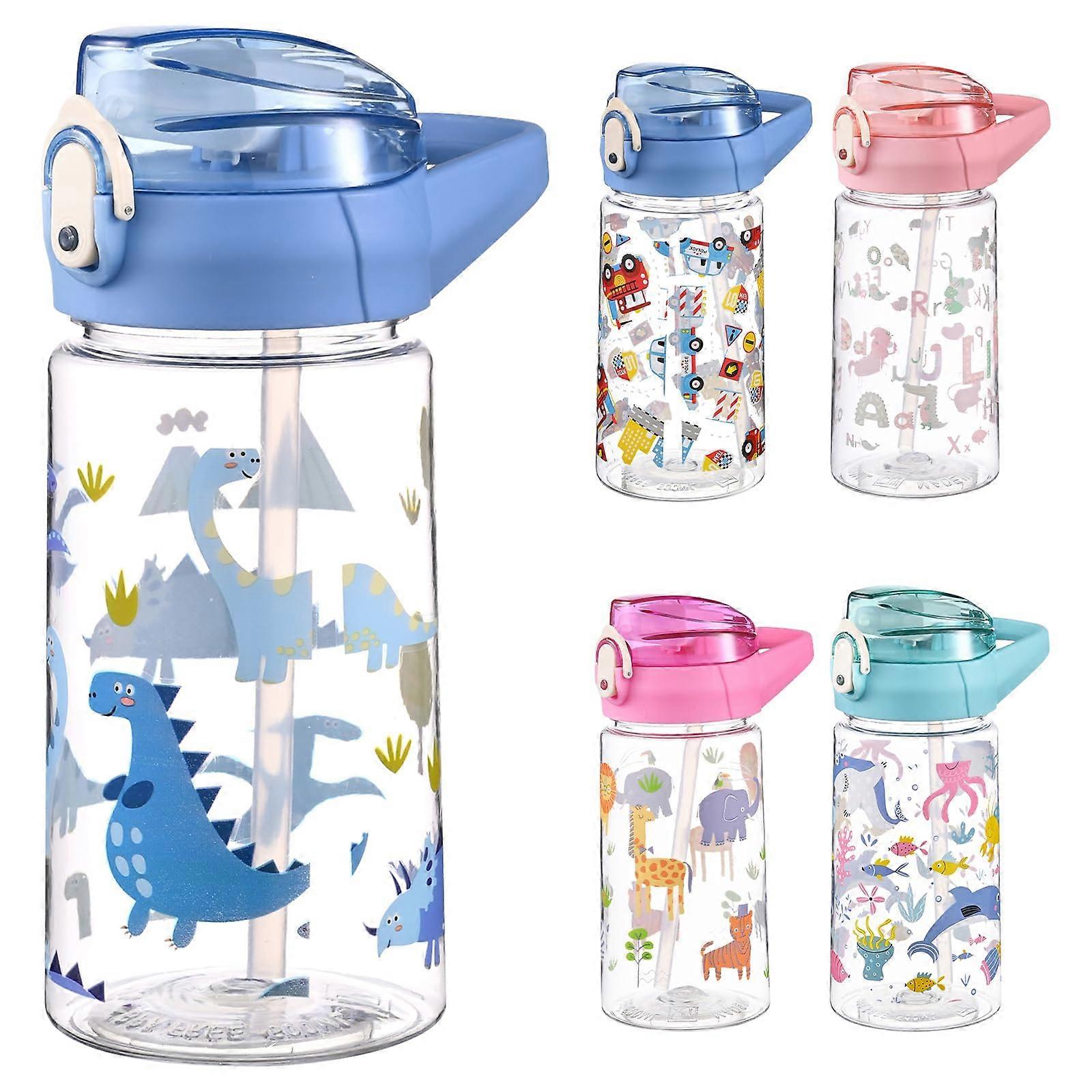 Kids Water Bottles 500 mL With Straw LeakProof BPA Sport Bottle For Toddlers EasyToOpen Secure Lock School