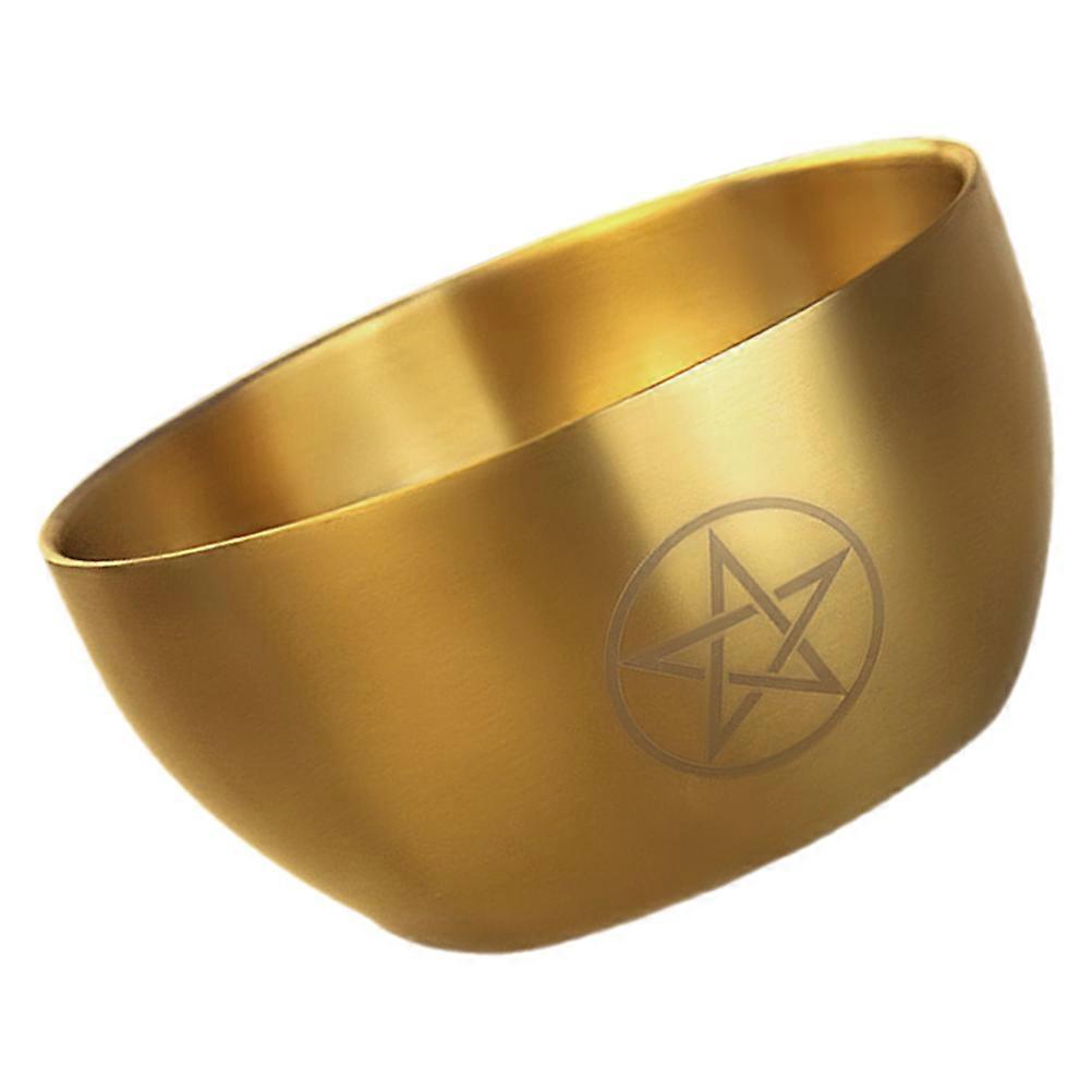 Shaving Lather Bowl Stainless Steel Multi-Functional Household Item Golden Material for Men 1Pack