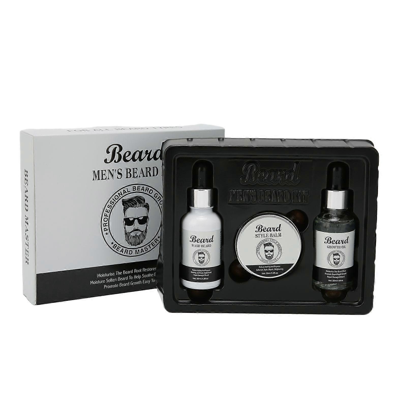 Beard Grooming Kit Moisturizing Shiny Beard Care Conditioner Kit for Men Any Type of Beard
