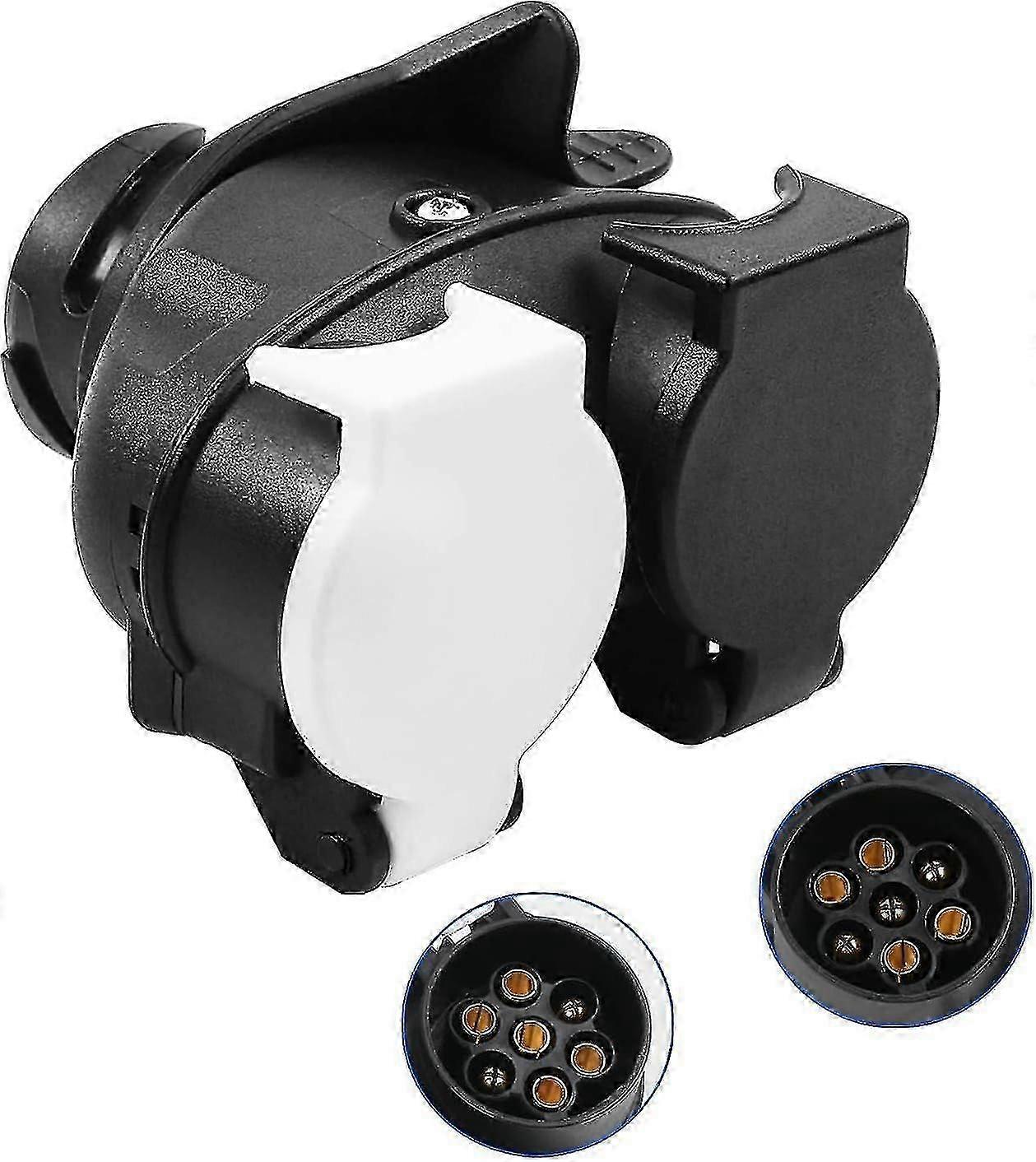 13 Pin Car To 7 Pin Plug Socket Adapter 12v, 2 In 1 Trailer Adapter Converter, 13 Pin To 7 Pin Towing Adaptor - Q36