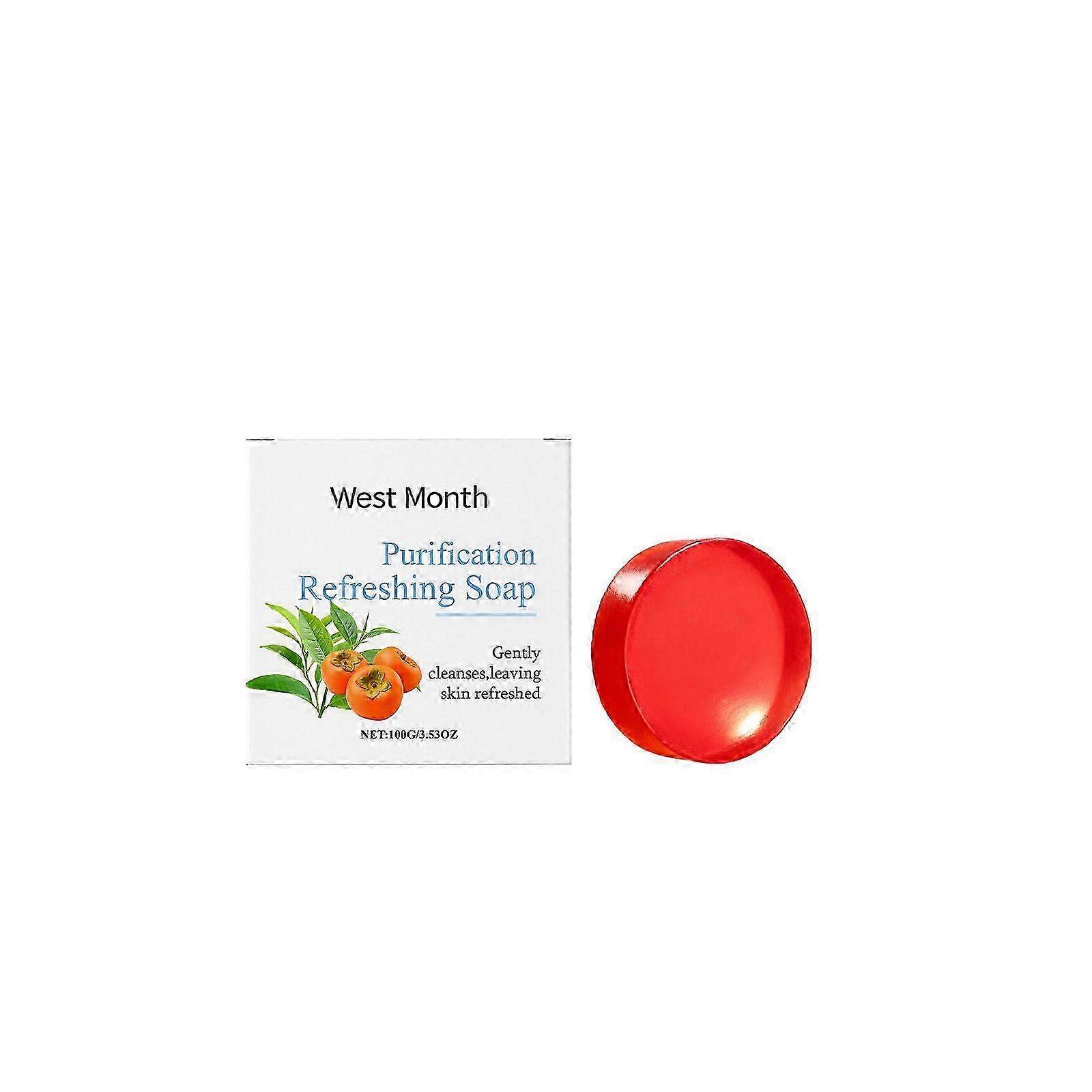 Persimmon Soap Bar - Persimmon Soap for Old People Smell - Made with Green Tea Extract - Nonenal Odor Removal Deodorizing Bar for Unisex
