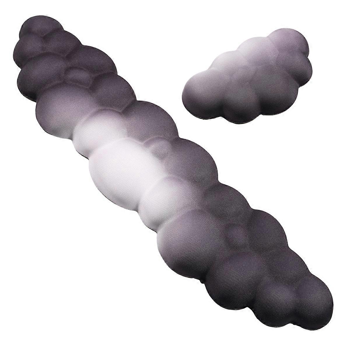 Keyboard Wrist Rest Cloud Shape Wristpad Wrist Stand Black-White