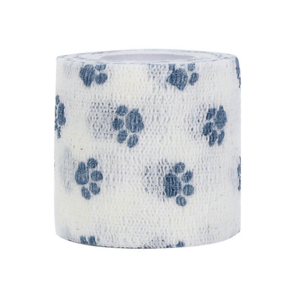 Self Adhesive Pet Bandage Breathable NOn Woven Cats Dogs Injury Elastic Body Wrap Blue