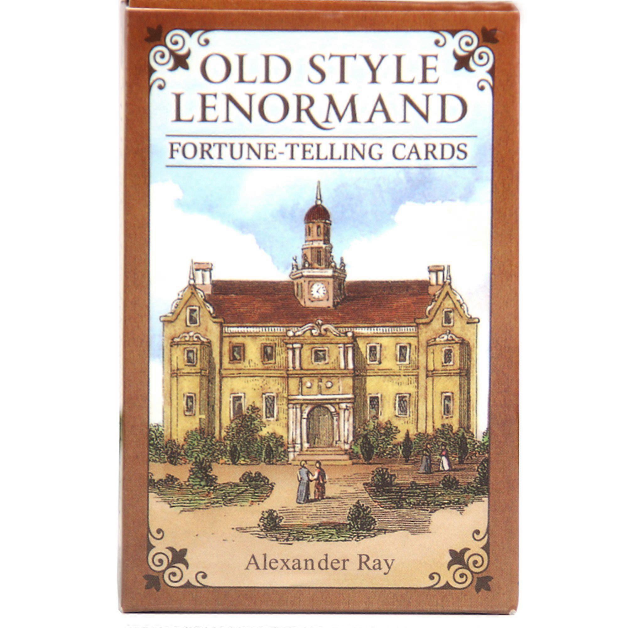 Old Style Lenormand Fortune-Telling Cards, 38 Zhang English Tarot Deck, Paper Material, Ideal for Beginners