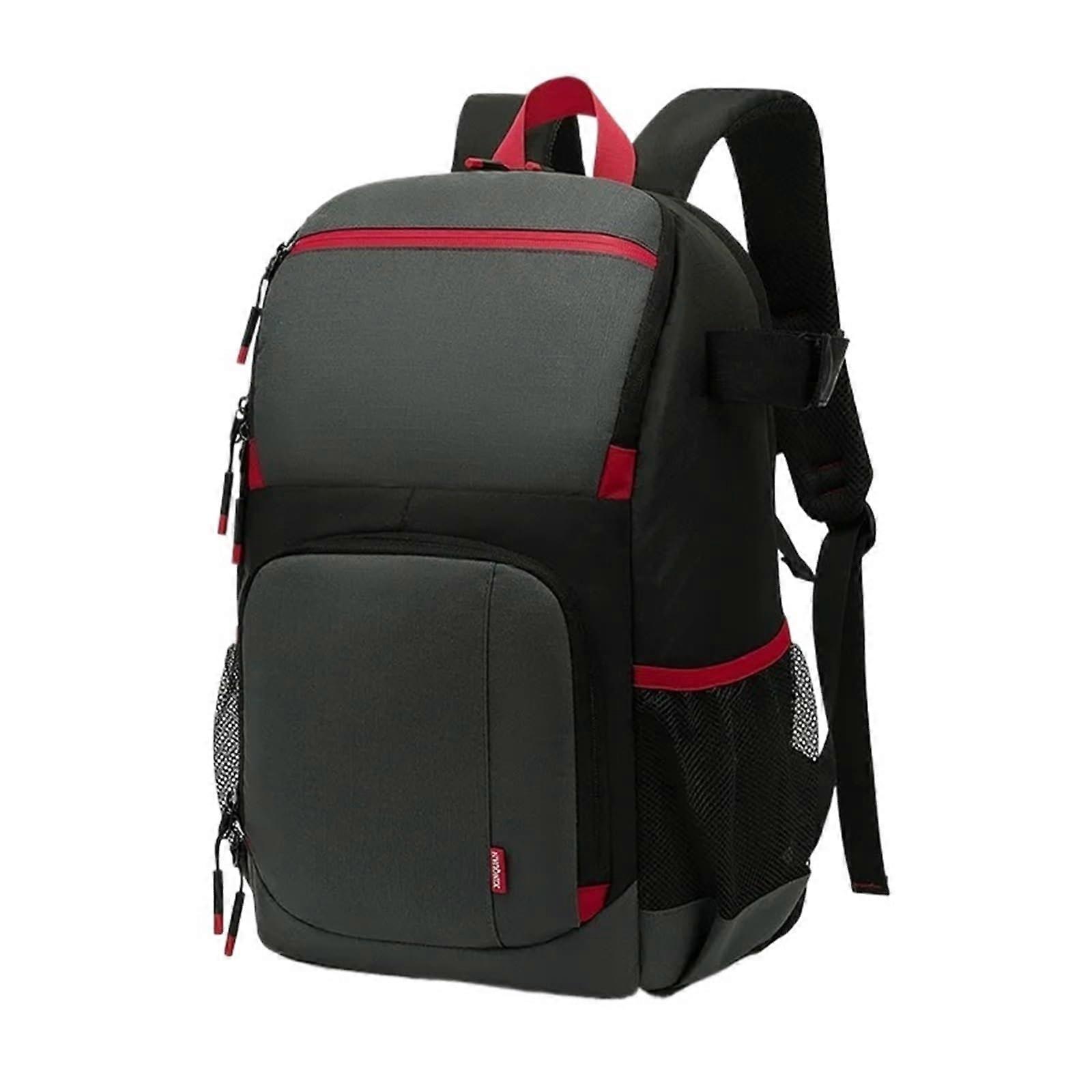 Camera Bag LargeCapacity Waterproof WearResistant DoubleShoulder Backpack For Tripods And Cameras Model 6068 Gray