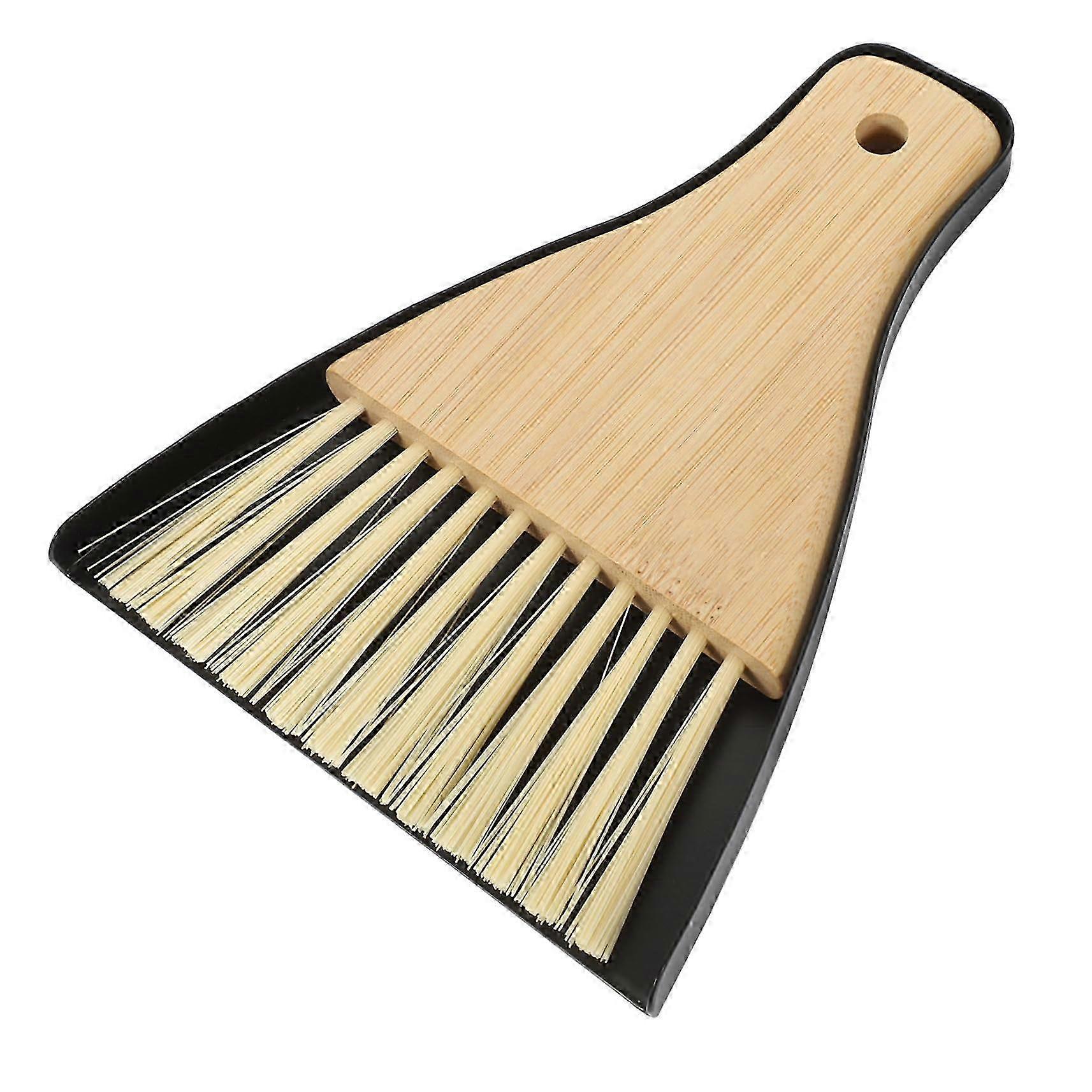 Mini Dustpan And Brush Set With Handle And Soft Nylon Bristles, Compact Cleaning Kit Tabletop Office 2025